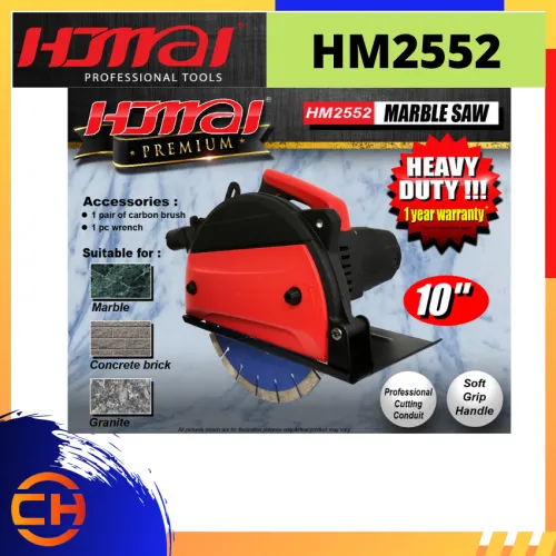 HOMAI HEAVY DUTY MARBLE SAW WITH STANDARD ACCESSORIES [HM2552]