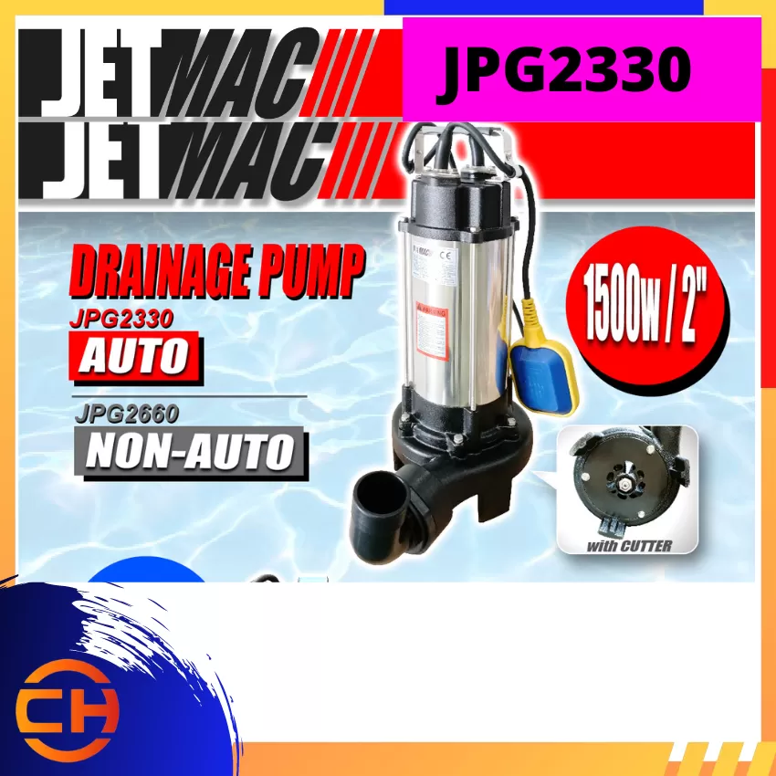 JETMAC AUTO SWITCH 2'' DRAINAGE SUBMERSIBLE PUMP ELECTRIC HIGH POWER [JPG2330]