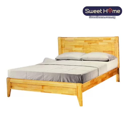 Solid Wooden Bedframe  TC-BED 8 (N) 5ft  H 42" W 64.5" L 79"