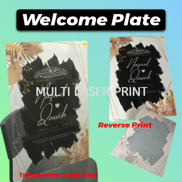 Event Welcome Board / Plate Seasonal Products  Perlis, Malaysia, Kangar Printing, Services, Supplier, Supply | MULTI LASER PRINT