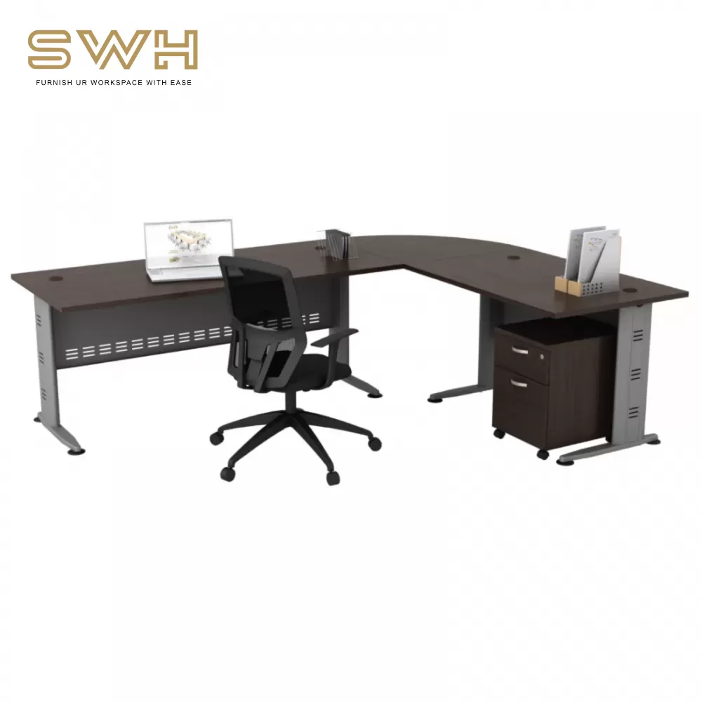 Executive Office Table L Shape Corner | Office Table Penang