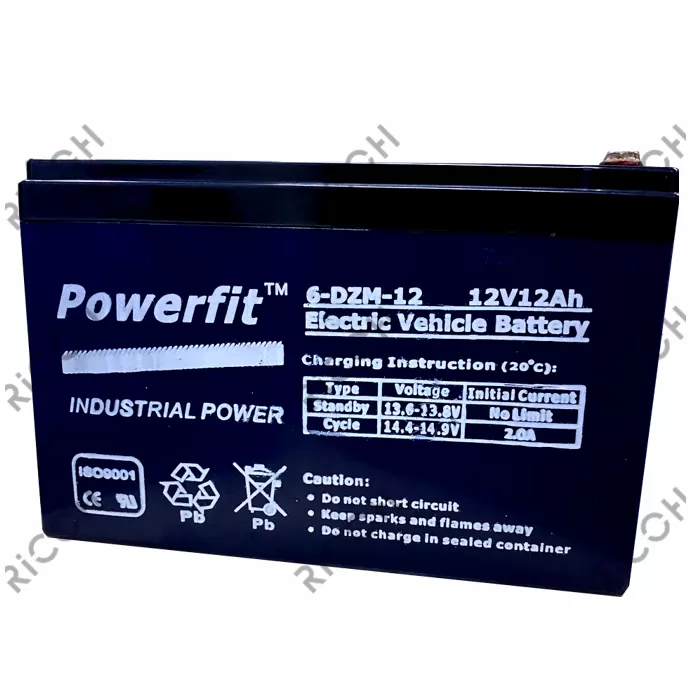 POWERFIT 6-DZM-12 12V12Ah BATTERY ORIGINAL 1 YEAR WARRANTY