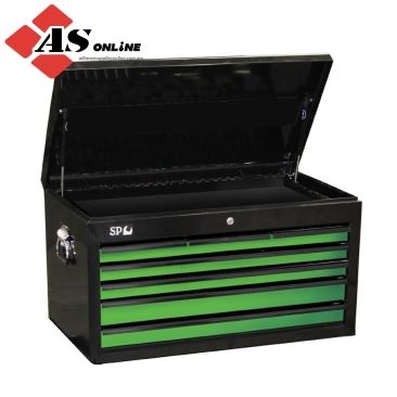 SP TOOLS Sumo Series Tool Box - 7 Drawer - Black/green Drawers / Model: SP40122