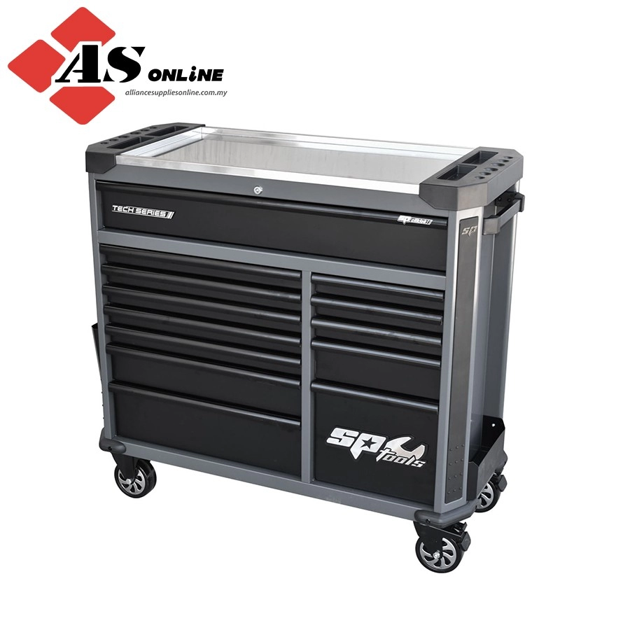 SP TOOLS Tech Series Roller Cabinet - 13 Drawer - Diamond Black / Model: SP42355D