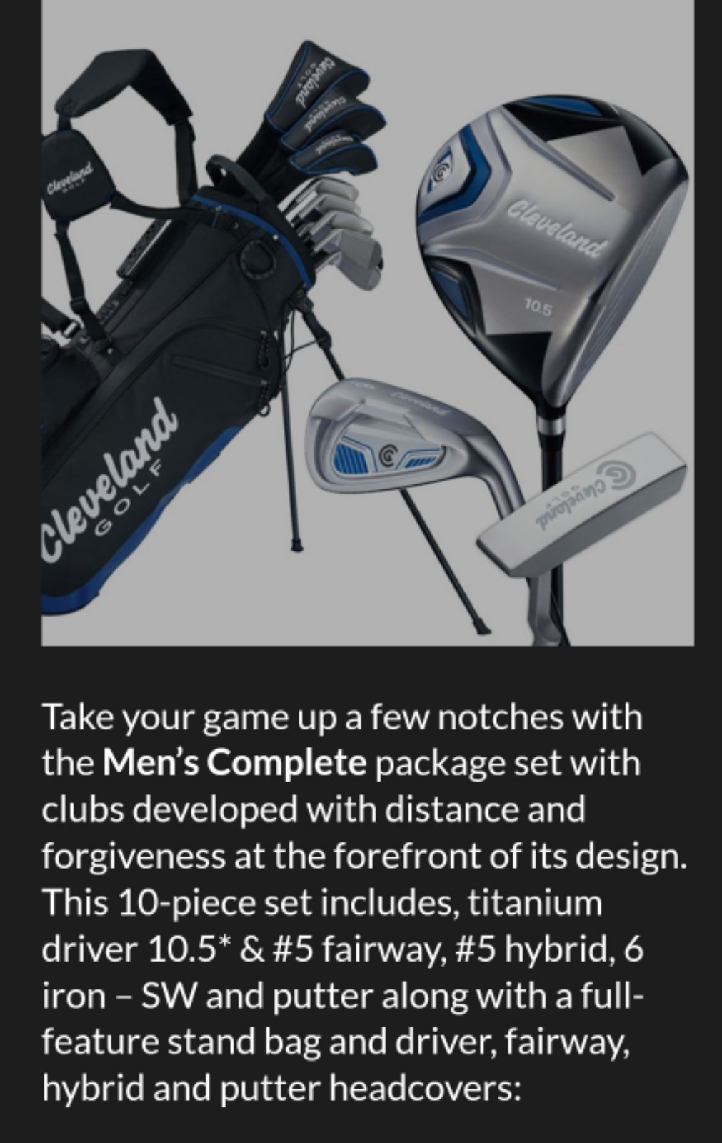 Cleveland Men CG Complete PACKAGE Set 2023