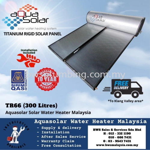 Aquasolar TR66 (300 liters)Titanium Model  Solar Water Heater Malaysia