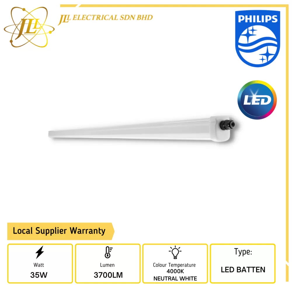 PHILIPS WT035C LED37 35W 220-240V 3700LM L1500 4000K NEUTRAL WHITE LED WATERPROOF BATTEN 911401821480