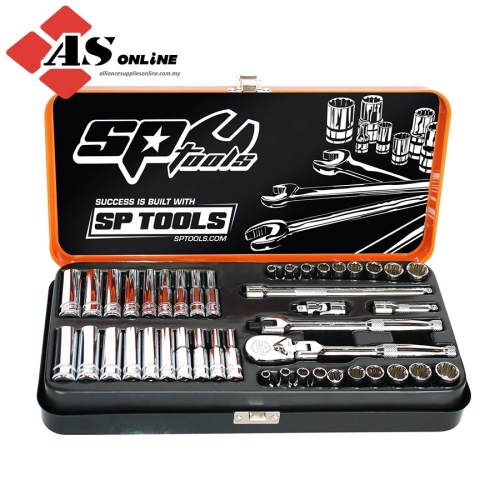 SP TOOLS 1/4"Dr Socket Set - 6pt & 12pt Metric/SAE - 43pc / Model: SP20101