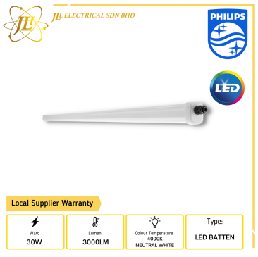 PHILIPS WT035C LED30 30W 220-240V 3000LM 4000K L1200 NEUTRAL WHITE LED WATERPROOF BATTEN 911401821280