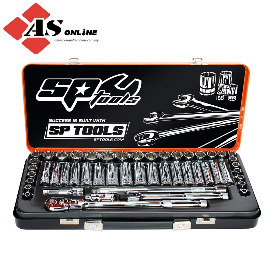 SP TOOLS 3/8"Dr Socket Set - 6pt & 12pt Metric/SAE - 50pc / Model: SP20201