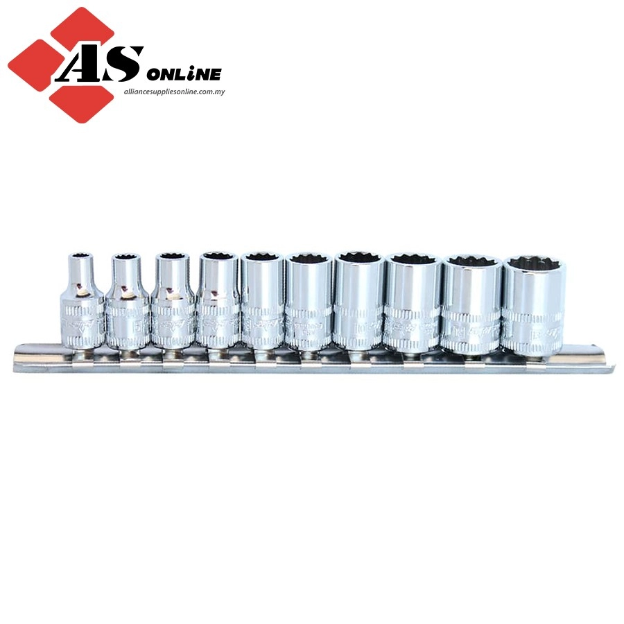 SP TOOLS 1/4"Dr Socket Rail Set - 12pt Metric - 10pc / Model: SP20130