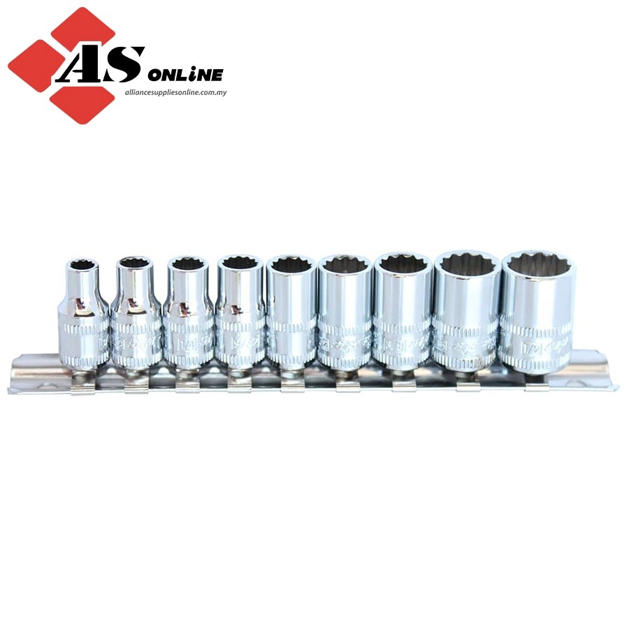 SP TOOLS 1/4"Dr Socket Rail Set - 12pt SAE - 9pc / Model: SP20131