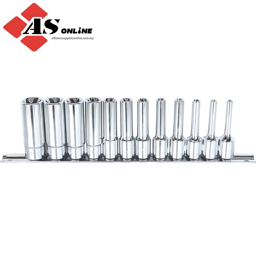 SP TOOLS 3/8"Dr Deep Socket Rail Set - 12pc - E-torx / Model: SP20551