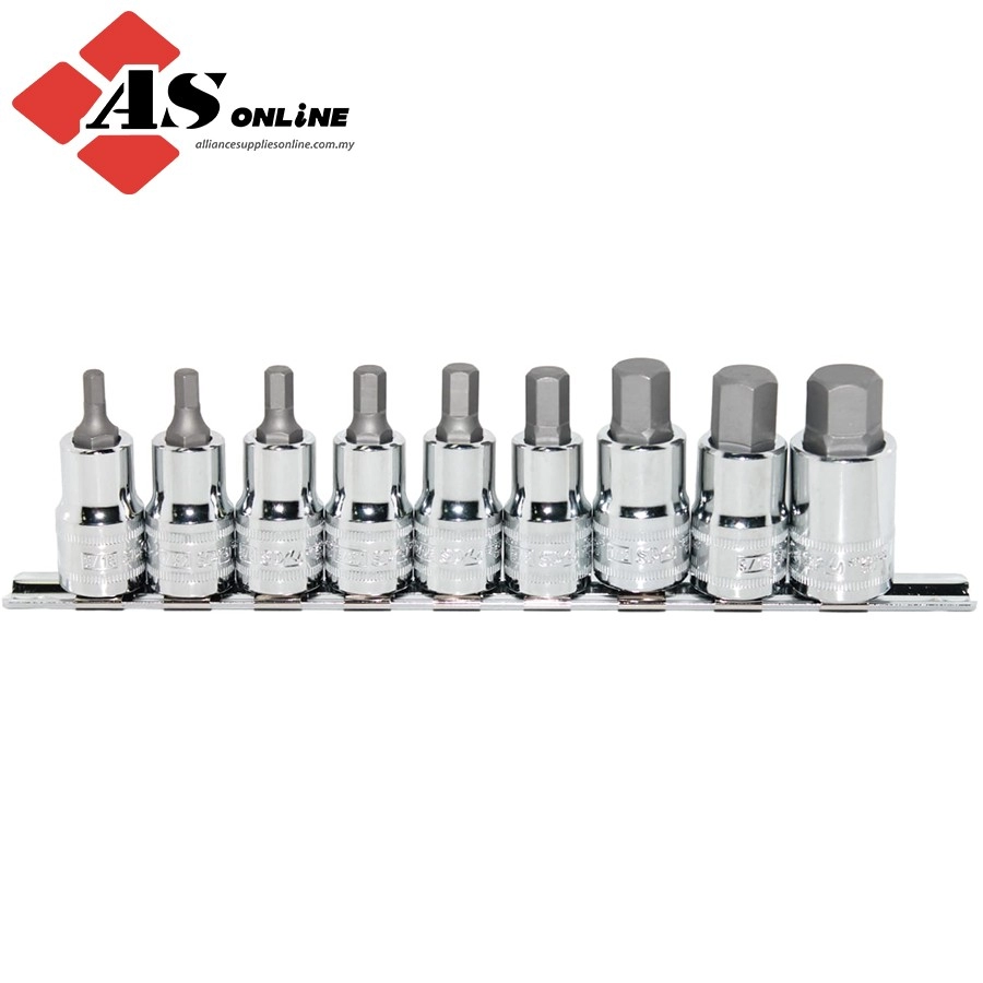 SP TOOLS 1/2"Dr Inhex Socket Rail Set - 9pc - SAE / Model: SP20563