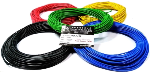 (30M) FAJAR 14/0.26 MM PVC AUTO CABLE CAR LORRY AUTOMOTIVE FULL COPPER BLUE / RED / GREEN / YELLOW / BLACK