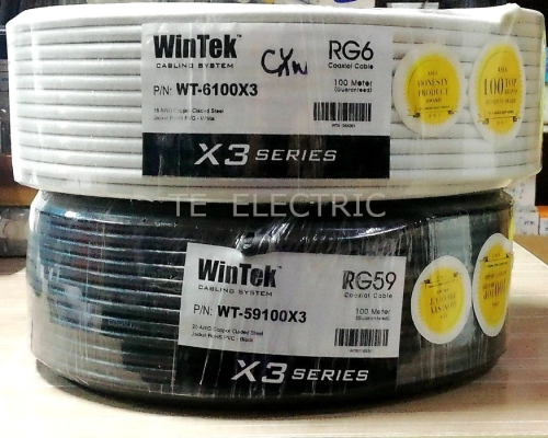 (100 METER) WINTEK RG6 RG59 COAXIAL CABLE WINTEK RG6 RG59 CCTV CABLE WINTEK ASTRO CABLE COPPER (MADE IN MALAYSIA)