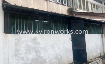 Installation Mild Steel Metal Deck Awning & Mild Steel Metal door at Ampang(Metal Awning)