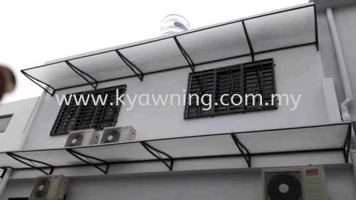 Mild Steel Polycarbonate Clear Color (Nu Serials 3mm) Skylight Awning - Frame & Arm Ms 1 1/2x1 1/2(1.2) Hollow 