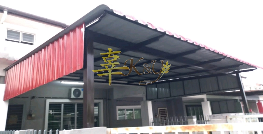 Mild Steel G28(0.35mm) Metal Deck Pergola Roof Awning-Frame Ms 1 1/2x3(1.6) mix Ms 1x1(1.0) Hollow , Bean Ms 2x4(1.6) Hollow, Pillar Ms 4x4(1.6) Hollow 