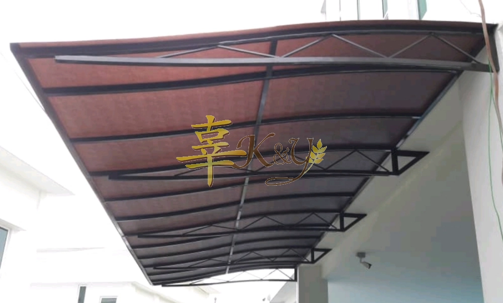 Mild Steel Polycarbonate Brown Color (Nu Serials 3mm) Skylight Awning - Frame Ms 1 1/2x1 1/2(1.2) Hollow 