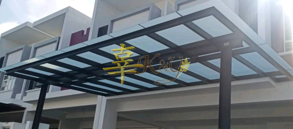 Mild Steel Laminate Glass Roof Awning-Frame Ms 2x4(1.9)Hollow ,Bean 2x5(2.3),Pillar 4x4(1.9)Hollow