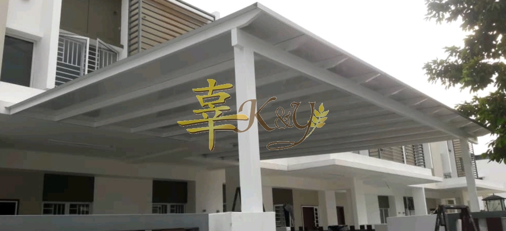 Mild Steel Aluminium Composite Panel (ACP 4mm) Pergola Roof Awning - Frame Ms 1 1/2x3(1.6) or 2x4(1.6) Hollow , Bean 2x5(1.9/2.3) Hollow, Pillar 4x4(1.9)Hollow 