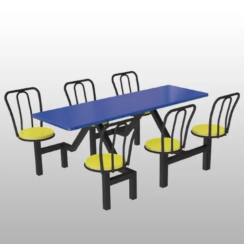 Canteen Set Table and Chair 6 Seater Rectangle Table 1300MM(L)X1800MM(W)X745MM(H)