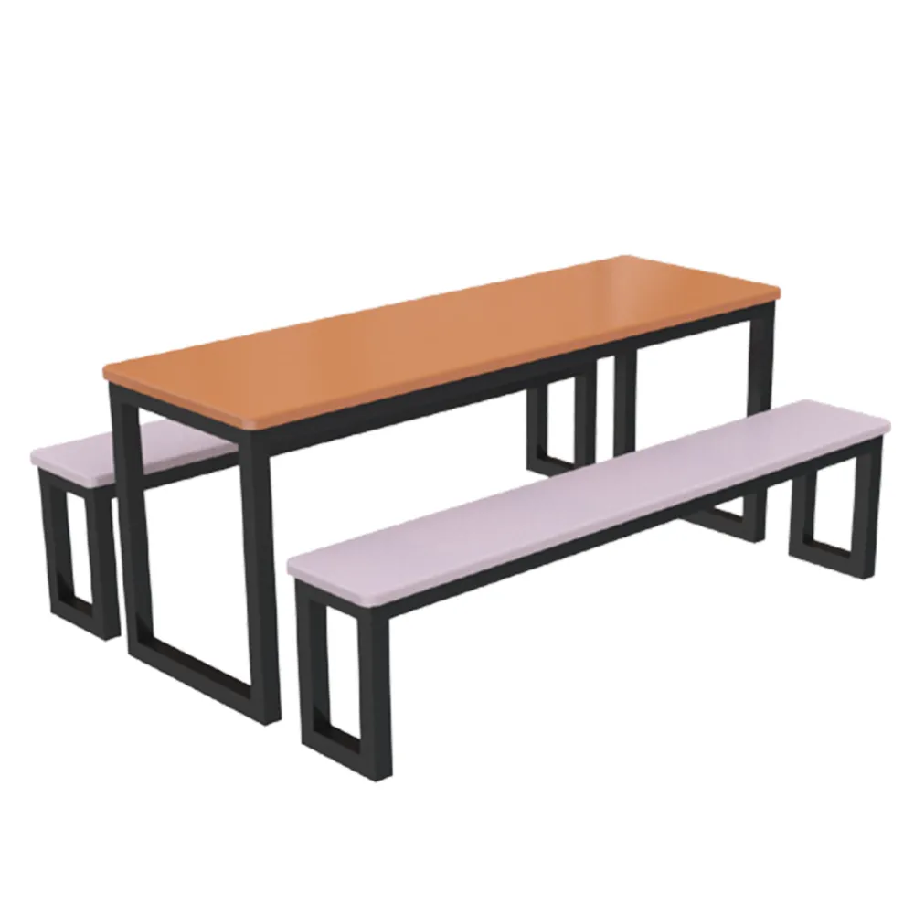 Canteen Set Table and Chair 6 Seater Rectangle Table 1300MM(L)X1800MM(W)X745MM(H)