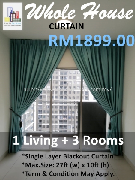 Whole House Curtain RM1899.00 Others Selangor, Malaysia, Kuala Lumpur (KL), Puchong, Shah Alam Supplier, Suppliers, Supply, Supplies | Zen Home Decor