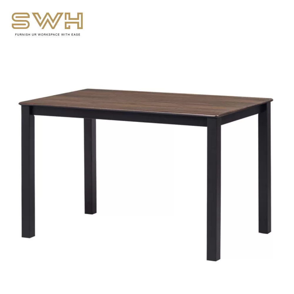 KPSW Solid Wood Table Sturdy Wood Leg | Cafe Furniture Penang