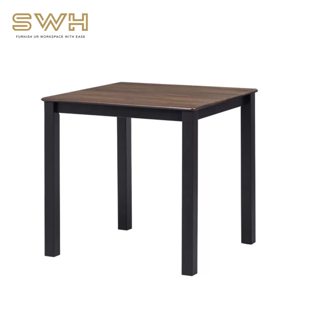 KPSW Solid Wood Square Table Sturdy Wood Leg | Cafe Furniture Penang