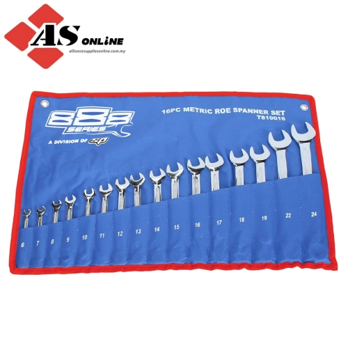 SP TOOLS Combination Roe Spanner Set - Metric - 16pc / Model: T810016