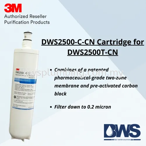 3M DWS2500C-CN Filter Cartridge for DWS2500T-CN | 3M Replacement Cartridge