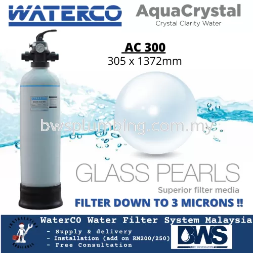 Waterco AC300 Aqua Crystal Water Filter @ Glass Pearl Superior Filter Media 