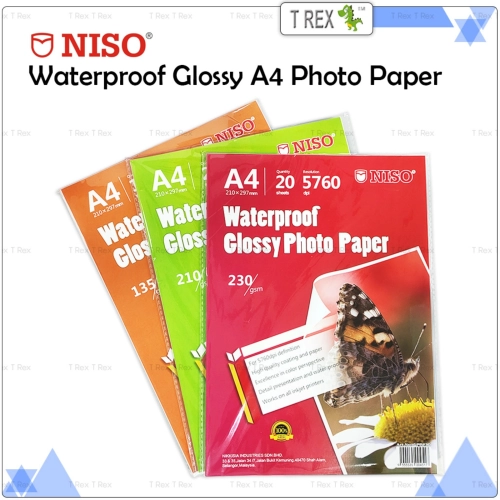 Niso Waterproof A4 Glossy Photo Paper