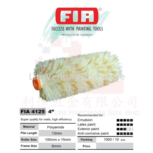 FIA 100% PBT NYLON PAINT BRUSH WITH SOFT HANDLE FIA2210 FIA2215 FIA2220 FIA2225 FIA2230