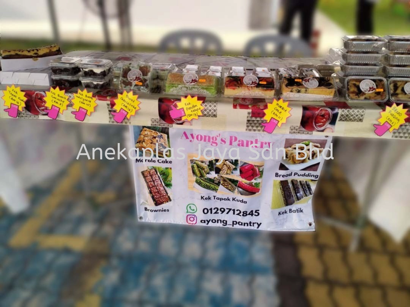 Banner & Bunting selepas pemasangan di tempat customer