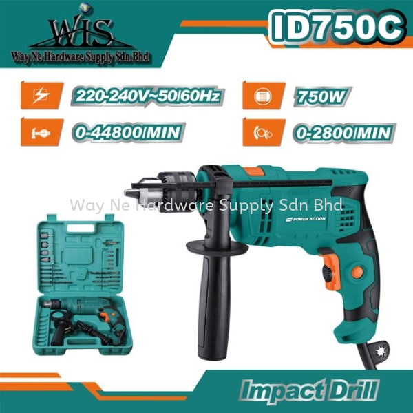 Impact Drill ID750C Drils & Fastening Power Action Power tools Selangor, Malaysia, Kuala Lumpur (KL), Klang Supplier, Suppliers, Supply, Supplies | Way Ne Hardware Supply Sdn Bhd