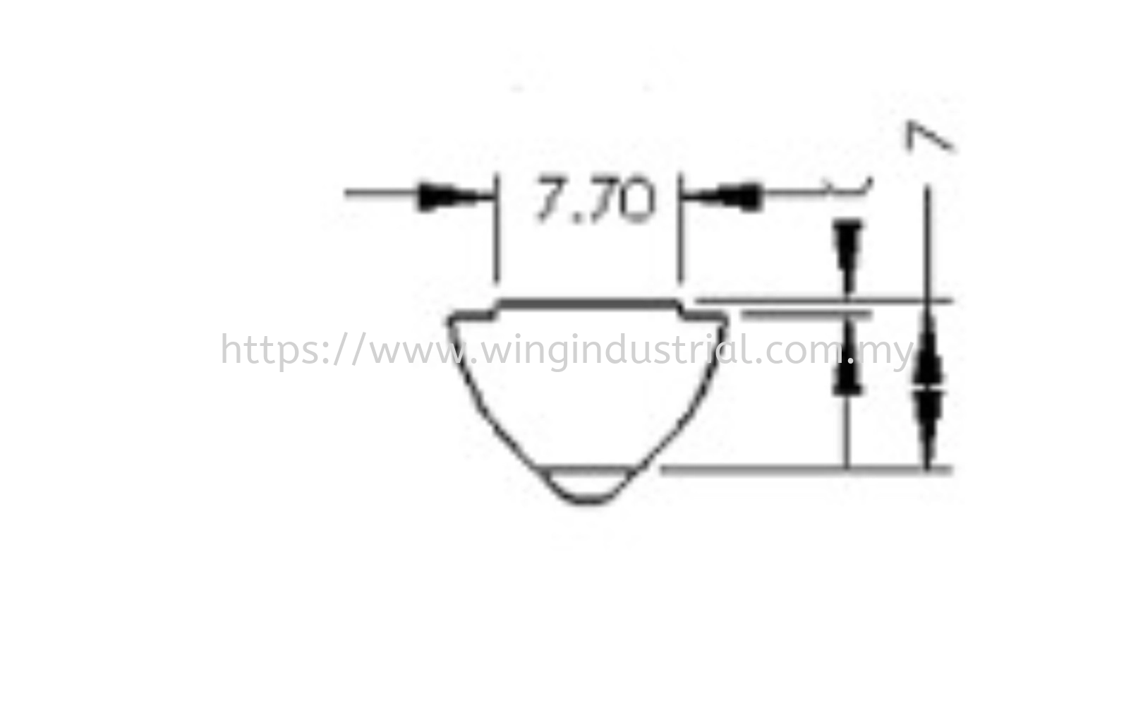 Half Round Nut 30