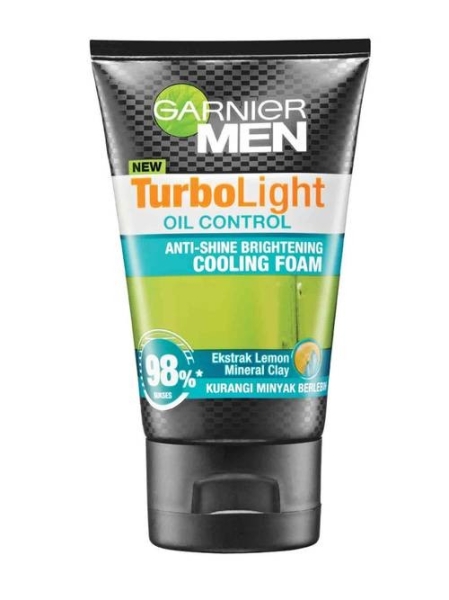 Garnier Men Facial Foam 100ml Turbo Light Oil Control Anti-Shine Brightening Cooling Foam 100ml Garnier Skin Care Johor Bahru (JB), Malaysia, Ulu Tiram Wholesaler, Supplier, Supply, Supplies | J.B. Cip Sen Trading Sdn Bhd