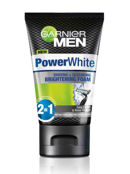 Garnier Men Facial Foam 100ml Power White 2 in 1 Shaving + Cleansing Foam 100ml Garnier Skin Care   Wholesaler, Supplier, Supply, Supplies | J.B. Cip Sen Trading Sdn Bhd