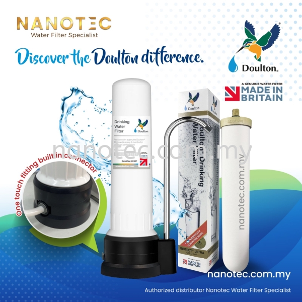 Doulton DCP (black)+Biotect Ultra Drinking Water Purifier Countertop System Doulton Standard Water Filter Housing Indoor Drinking Water Filter / Water Purifier Selangor, Malaysia, Kuala Lumpur (KL), Puchong Supplier, Suppliers, Supply, Supplies | Nano Alkaline Specialist