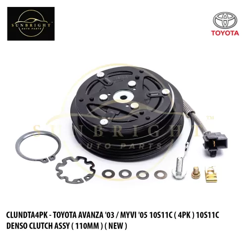 CLUNDTA4PK - TOYOTA AVANZA '03 / MYVI '05 10S11C ( 4PK ) 10S11C DENSO CLUTCH ASSY ( 110MM ) ( NEW )