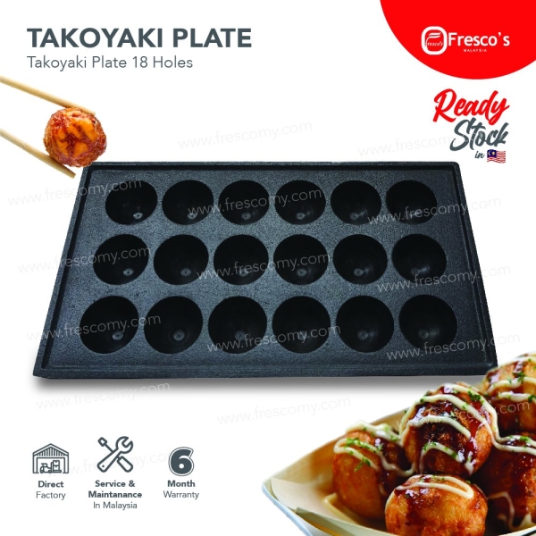 Takoyaki Hot Plate 18 Hole , 45mm Hole Size Takoyaki Machine Kuala Lumpur, KL, Malaysia Supply, Supplier, Suppliers | Fresco Cocoa Supply PLT