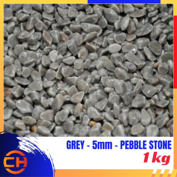 1KG 5 MM GREY PEBBLE WASH STONE GARDEN LANDSCAPE DECORATION