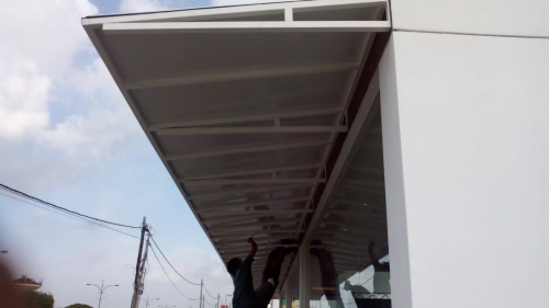 ALUMINUM COMPOSITE PANEL AWNING