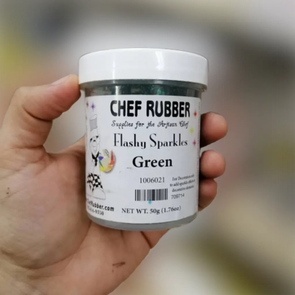 CHEF RUBBER, Flashy Sparkles, Green ( Indent ) Dusting Powdered Colour Powder Colour Chef Rubber Penang, Malaysia, George Town Supplier, Wholesaler, Supply, Supplies | Hong Yap Trading Company