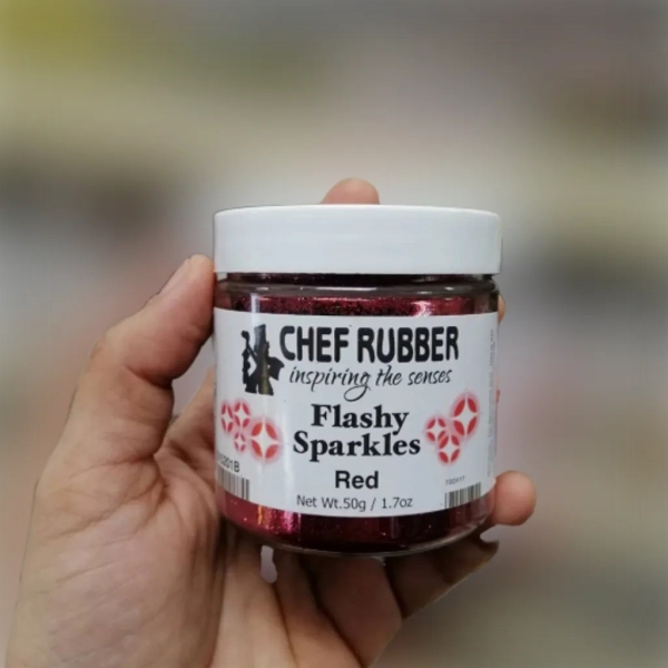 CHEF RUBBER, Flashy Sparkles, Red ( Indent ) Dusting Powdered Colour Powder Colour Chef Rubber Penang, Malaysia, George Town Supplier, Wholesaler, Supply, Supplies | Hong Yap Trading Company