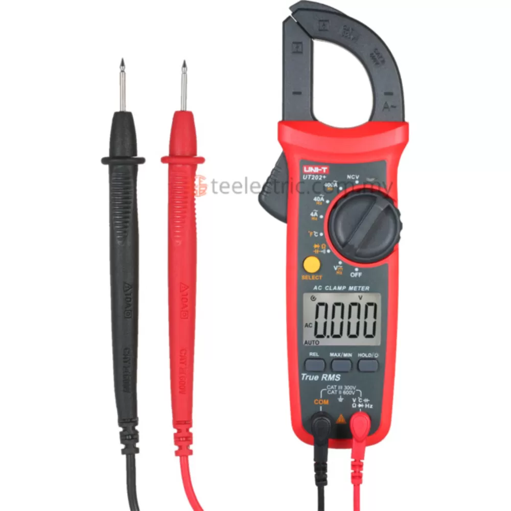UNI-T UT 202 A+ LCD DIGITAL MULTIMETER CLAMP METER TESTER AC 600A C/w TEST  LEADS Johor Bahru (JB), Malaysia Supplier, Dealer, Provider | T.E. Electric  Sdn Bhd
