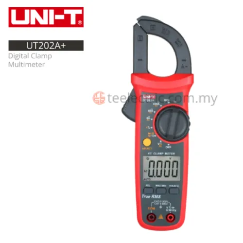 UNI-T UT 202 A+ LCD DIGITAL MULTIMETER CLAMP METER TESTER AC 600A c/w TEST LEADS